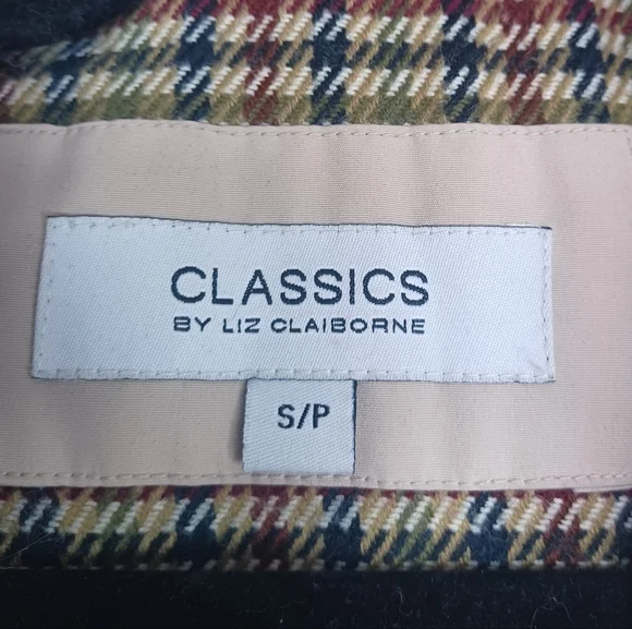 Liz Claiborne Green Utility Jacket with Tan Trim - Picture 6 of 13